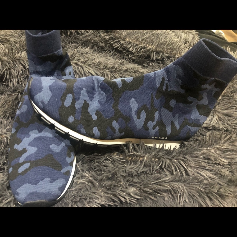 Prada fabric high-top sneakers